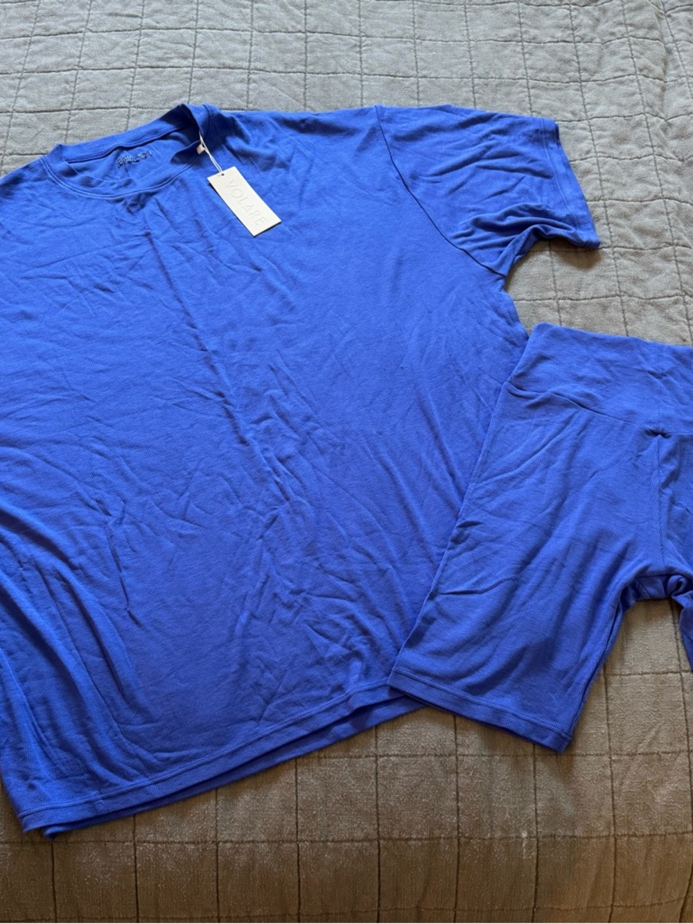 Noize Women’s Royal Blue Lounge Set - Soft Short Sleeve Top & Shorts